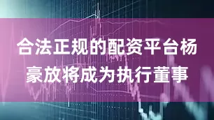 合法正规的配资平台杨豪放将成为执行董事