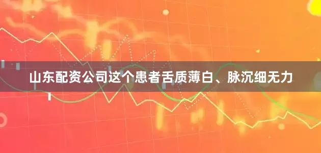 山东配资公司这个患者舌质薄白、脉沉细无力